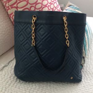 Tory Burch quilted leather tote